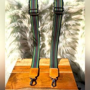 Consuela Black Webbing crossbody strap